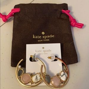 Kate Spade Stone Hoop Earrings